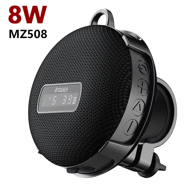8W High Power Bicycle LED Digital Display Wireless Bluetooth Speaker Portable Outdoor Column IPX7 Waterproof Subwoofer Hand Free