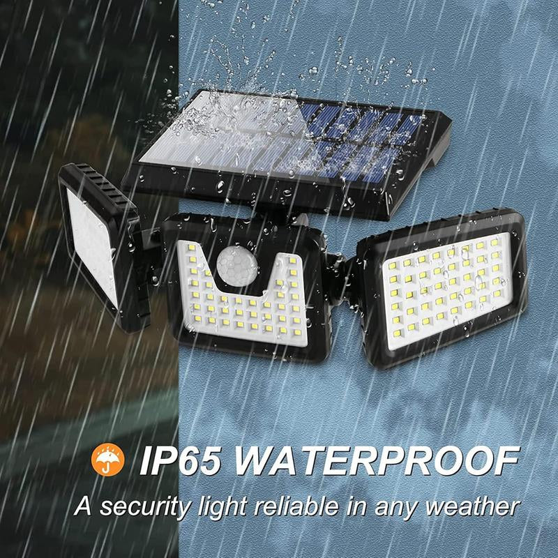 Outdoor Solar Motion Sensor Lights with 118 Leds, Security Wall Night Light, IP65 Waterproof Wireless Lights for Yard, Stairs, Garage, Fence, Porch