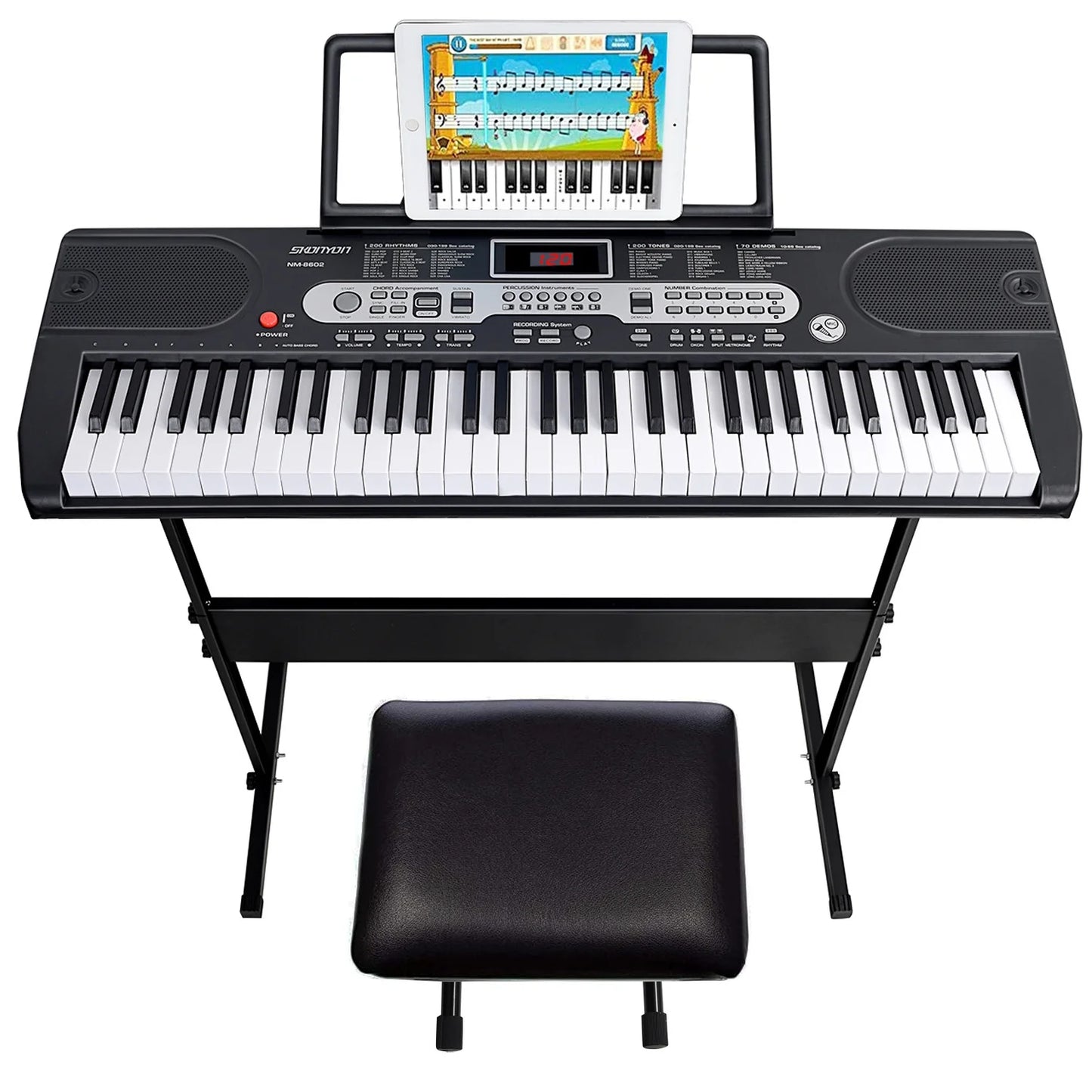 61 Key Piano Keyboard Portable Electric Keyboard with Microphone
