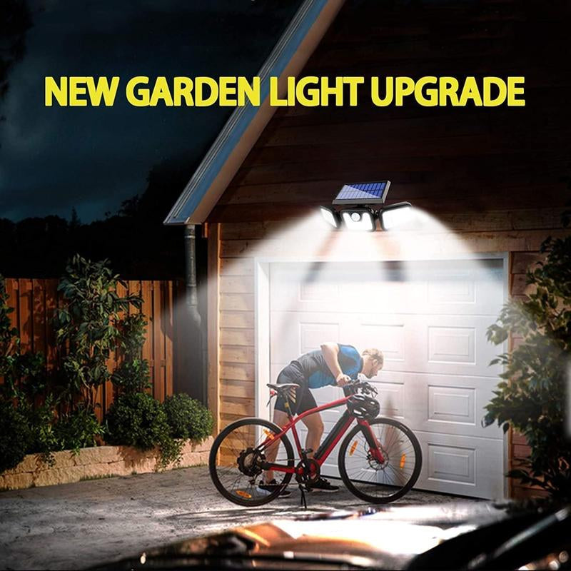 Outdoor Solar Motion Sensor Lights with 118 Leds, Security Wall Night Light, IP65 Waterproof Wireless Lights for Yard, Stairs, Garage, Fence, Porch
