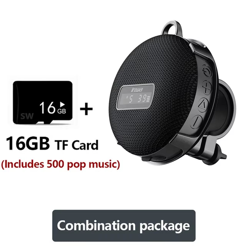 8W High Power Bicycle LED Digital Display Wireless Bluetooth Speaker Portable Outdoor Column IPX7 Waterproof Subwoofer Hand Free