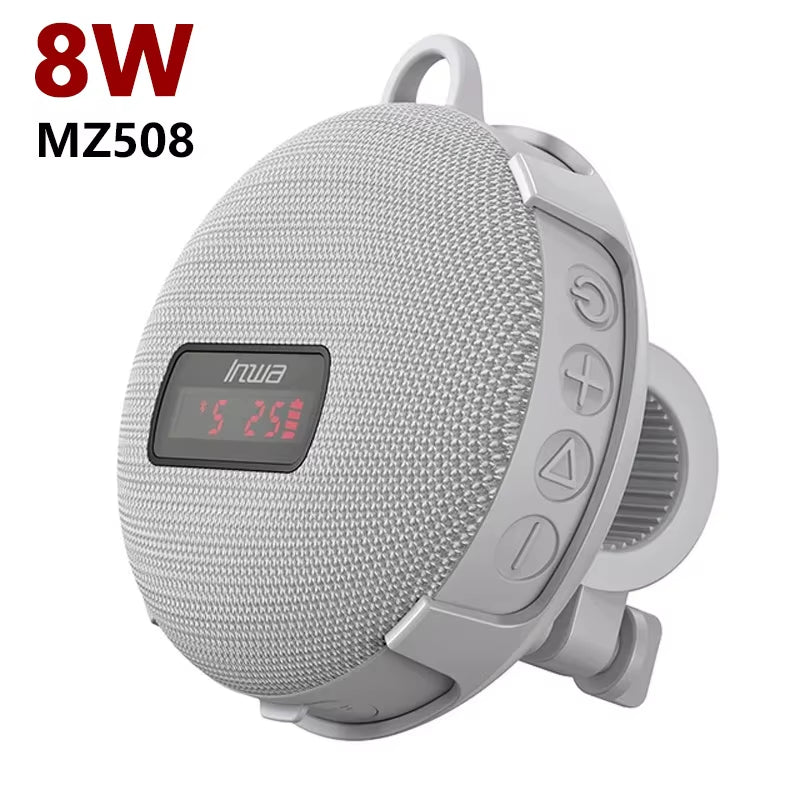 8W High Power Bicycle LED Digital Display Wireless Bluetooth Speaker Portable Outdoor Column IPX7 Waterproof Subwoofer Hand Free