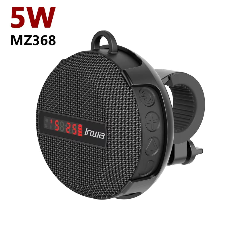 8W High Power Bicycle LED Digital Display Wireless Bluetooth Speaker Portable Outdoor Column IPX7 Waterproof Subwoofer Hand Free