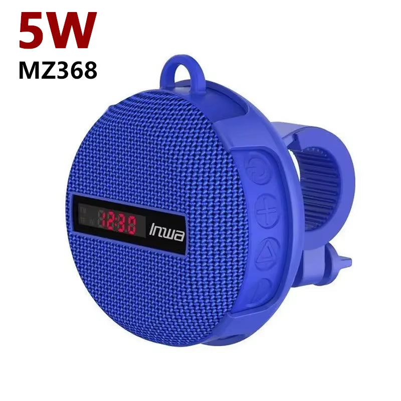 8W High Power Bicycle LED Digital Display Wireless Bluetooth Speaker Portable Outdoor Column IPX7 Waterproof Subwoofer Hand Free