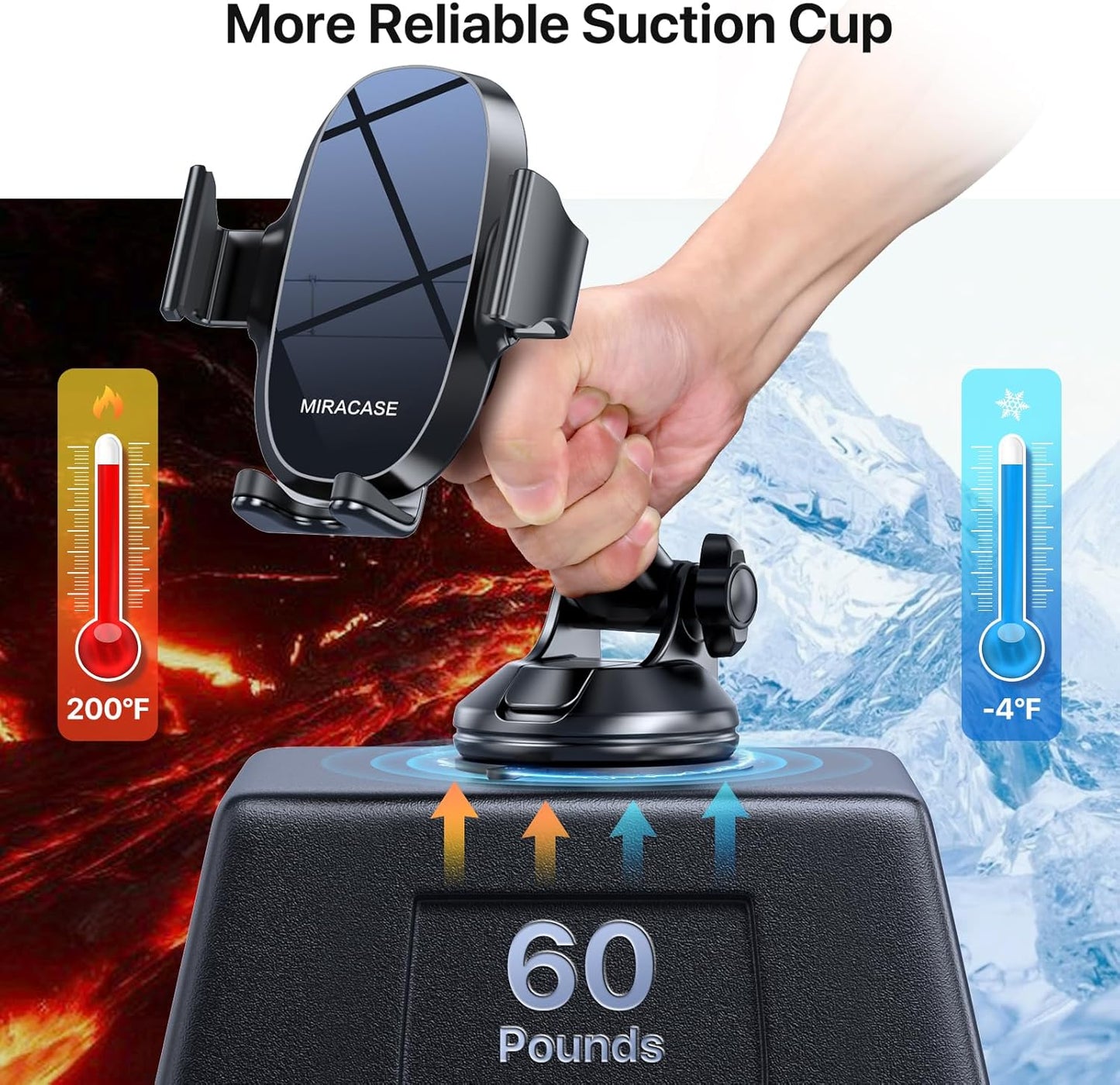 3-In-1 Car Phone Holder Mount, Universal Cell Phone Holders for Your Car Dashboard Air Vent Windshield Compatible with Iphone 16 15 14 13 12 11 Pro Max Xs XR X, Samsung
