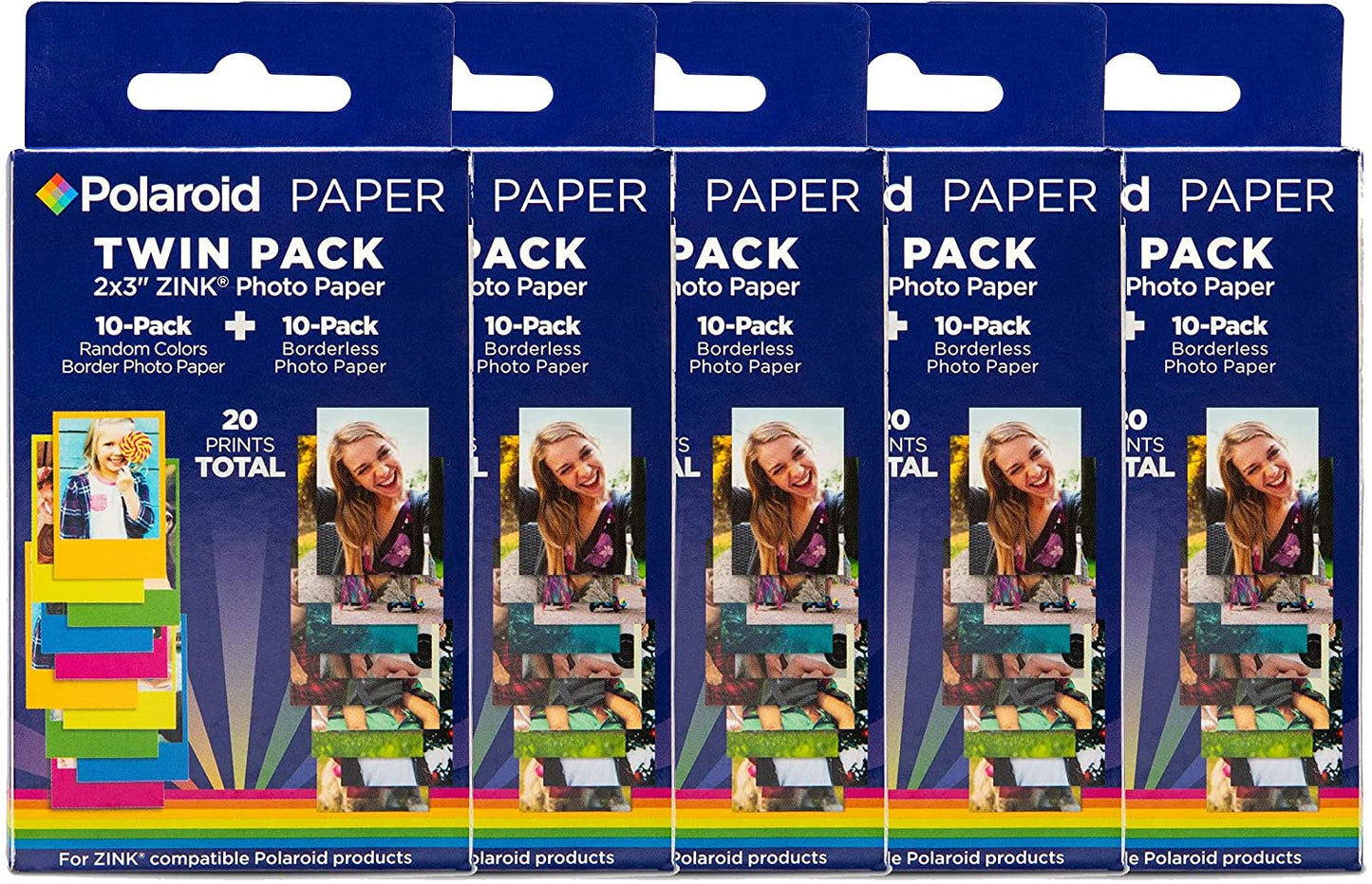2"X3" Premium Instant Photo Paper (50 Pack) Compatible with Polaroid Snap, Snap Touch, Zip and Mint Cameras and Printers