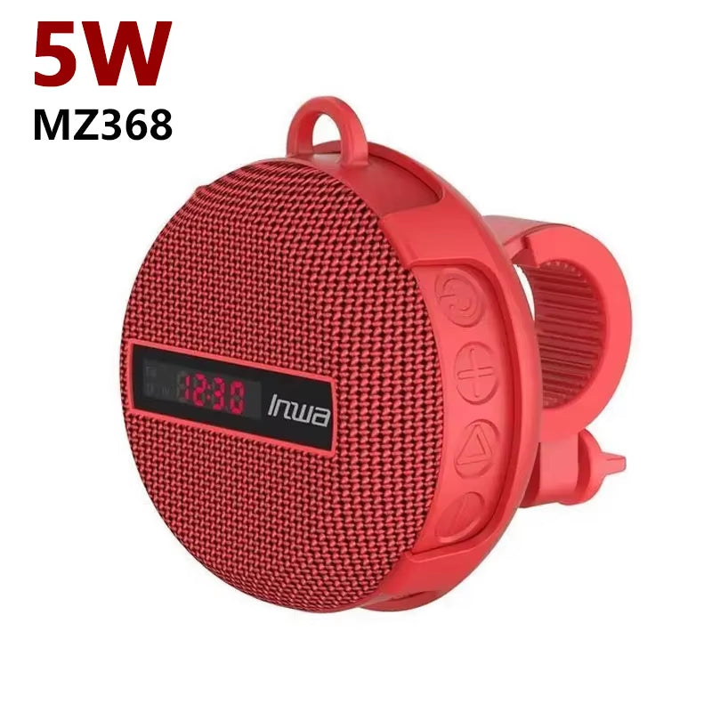 8W High Power Bicycle LED Digital Display Wireless Bluetooth Speaker Portable Outdoor Column IPX7 Waterproof Subwoofer Hand Free
