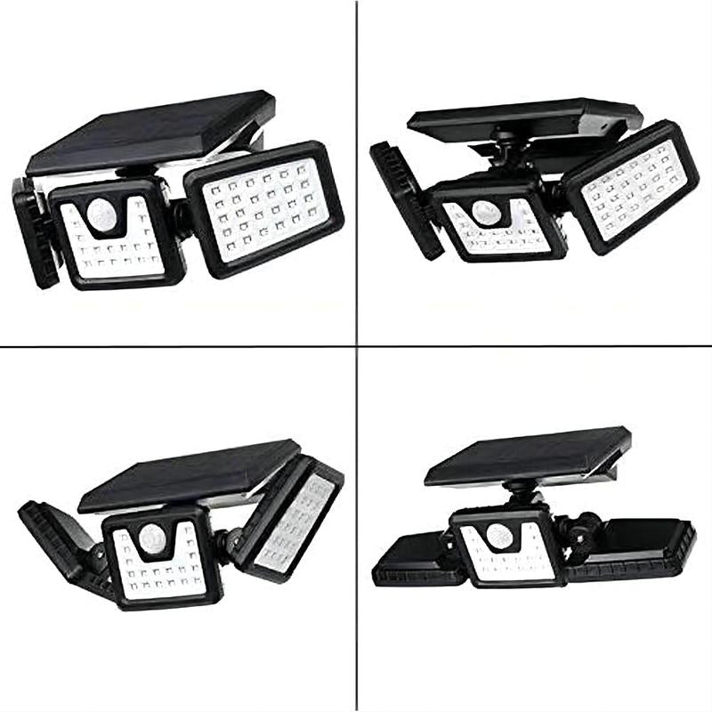 Outdoor Solar Motion Sensor Lights with 118 Leds, Security Wall Night Light, IP65 Waterproof Wireless Lights for Yard, Stairs, Garage, Fence, Porch