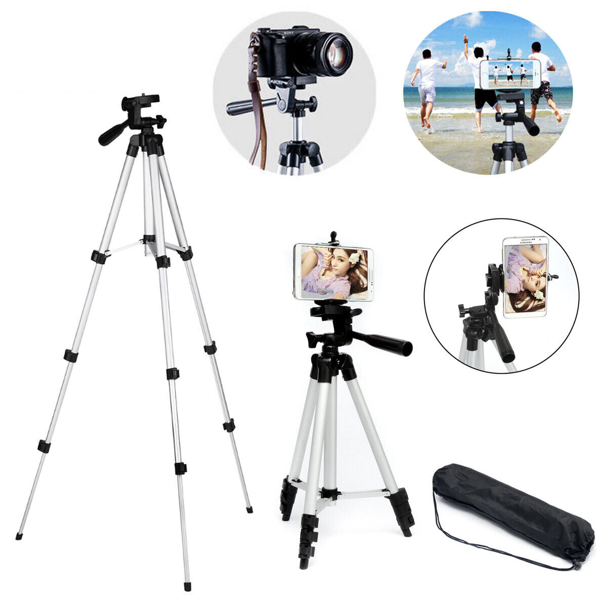 Professional Camera Tripod Stand Holder Mount for Cell Phone, Portable Tripod, Mobile Phone Live Stream Holder, Camera Tripod