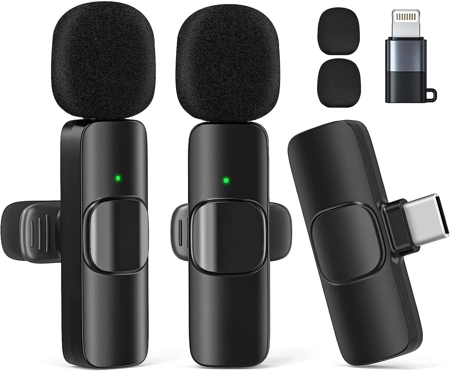 Professional Wireless Lavalier Microphone for iPhone, Android, iPad, and Laptop - Ideal for Video Recording, YouTube, Vlogging, TikTok, and Interviews