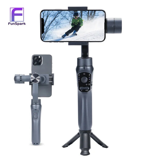 360 Rotation Auto Face Tracking Handheld Selfie Stick Tripod Phone Holder Portable 3 Axis Gimbal Stabilizers for Smartphone