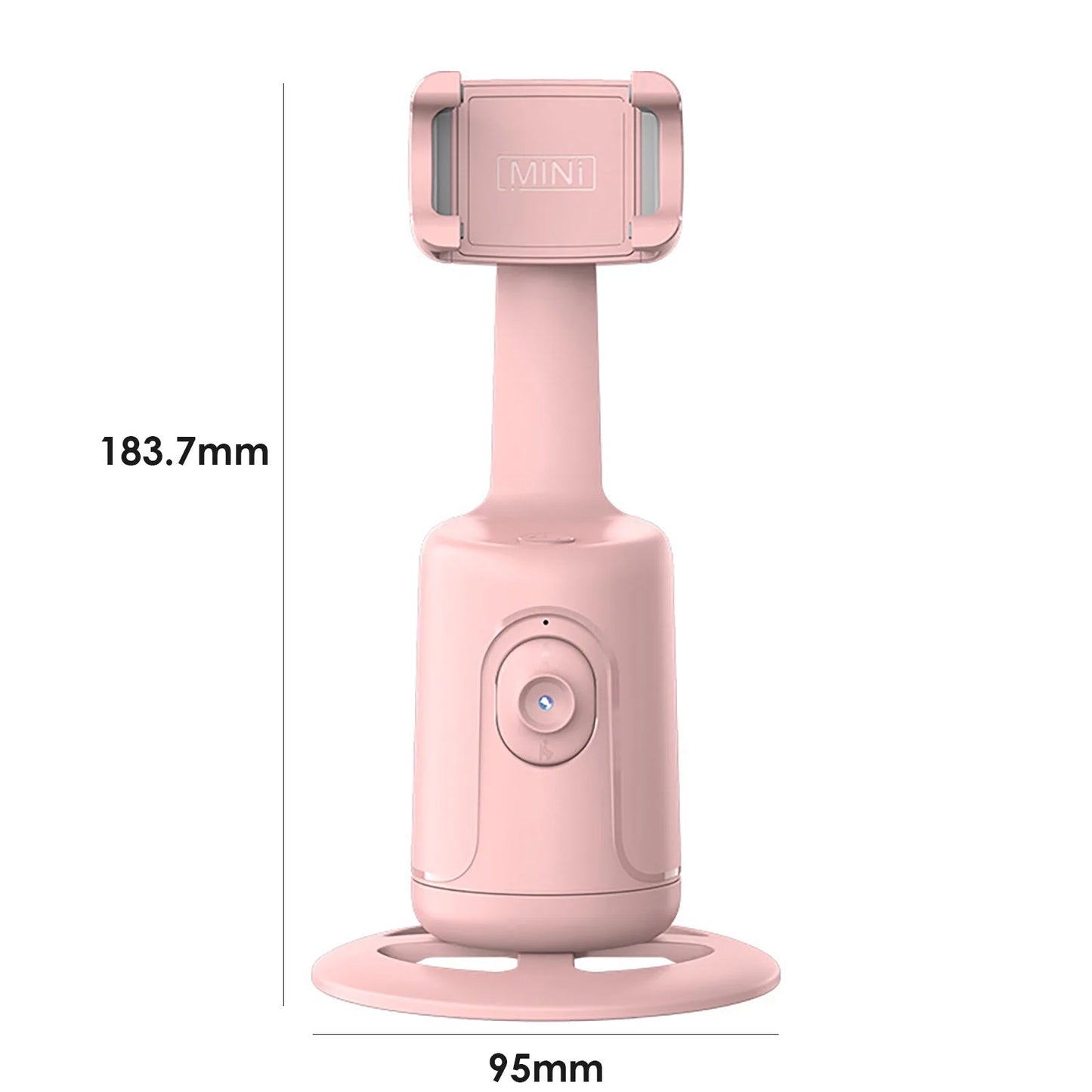 Auto Face Tracking Tripod, 360 Rotation Face Body Phone Camera Mount Smart Shooting Phone Tracking Holder for Live Vlog Streaming Video, Pink