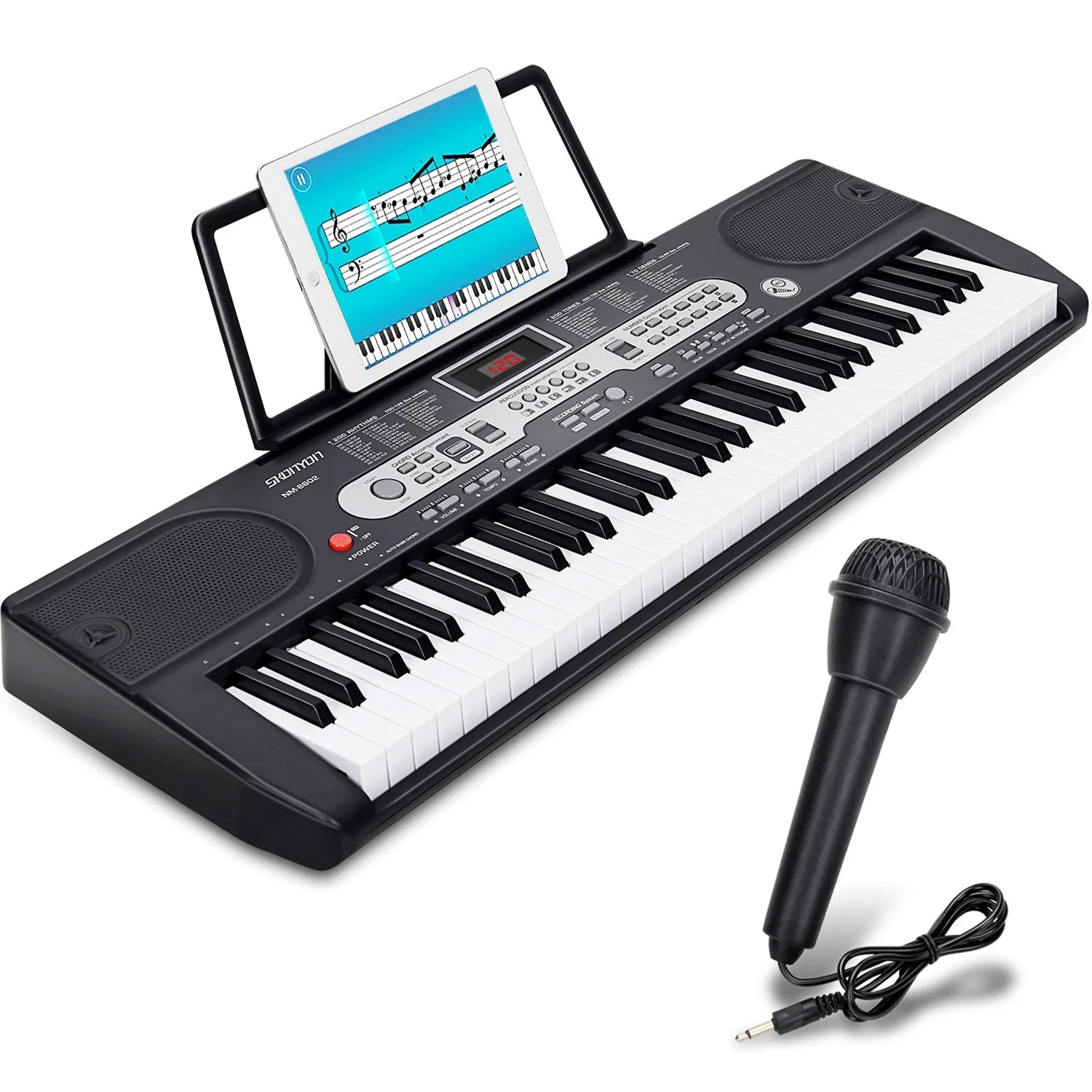 61 Key Piano Keyboard Portable Electric Keyboard with Microphone