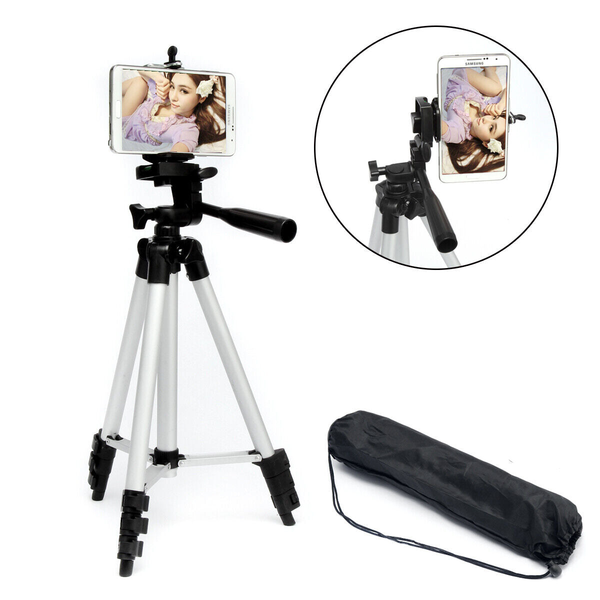 Professional Camera Tripod Stand Holder Mount for Cell Phone, Portable Tripod, Mobile Phone Live Stream Holder, Camera Tripod